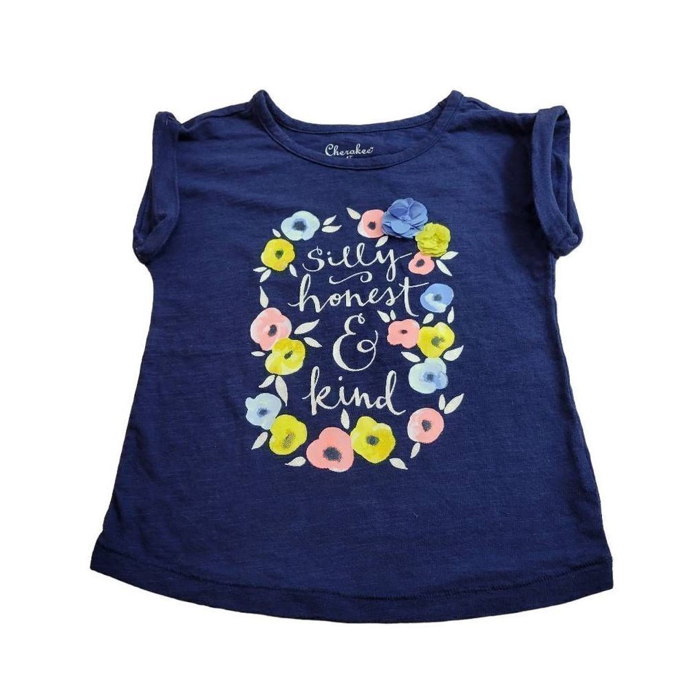 Cherokee Silly honest kind floral shirt 4T